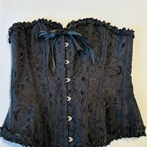 Elegant Black Lace Corset Bra